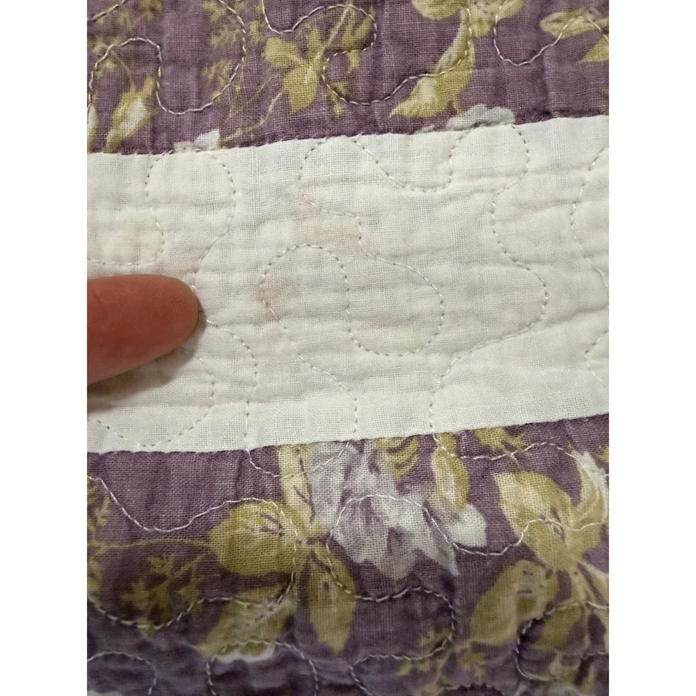 Better Homes & Gardens Purple Blossom Quilt & Sham Set Floral Rose Full/Queen